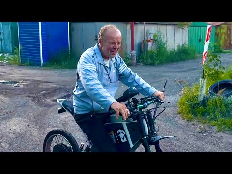 Видео: Мужик - Кулибин ! Велосипед из гироскутера и мотоцикл на газу 🚀