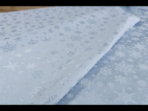 Видео: Новинка для новогодней скатерти- жаккардовая ткань Мати Снежинки!