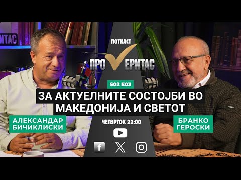 Видео: Proveritas | Проверитас S02E03 За актуелните состојби во Македонија и светот со Бранко Героски