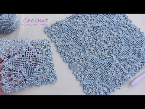 Видео: Ажурный КВАДРАТНЫЙ МОТИВ вязание крючком МК🧶Easy Crochet square motifs pattern for beginners🧶