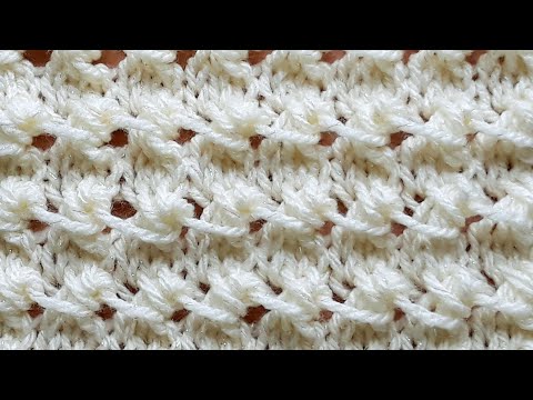 Видео: Красивый, несложный ажурный узор спицами для летних изделий - кофточки, джемпера, кардигана .