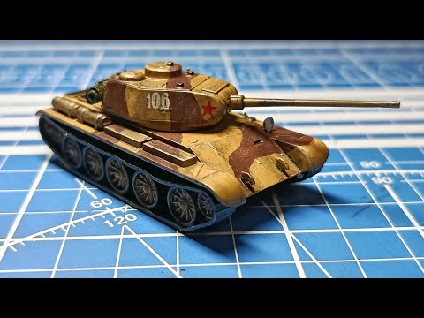 Видео: Сборка и покраска танка Т-44 1/100 звезда 