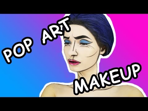 Видео: Макияж на Хэллоуин для девушек. Поп арт//POP ART MAKEUP
