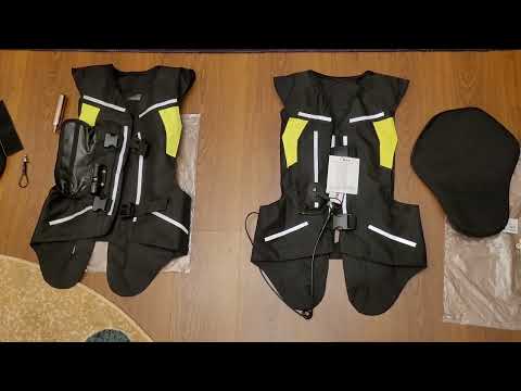Видео: Мотожилет Air Bag. Подушка безопасности для мотоциклиста. Обзор.  #moto #airbag