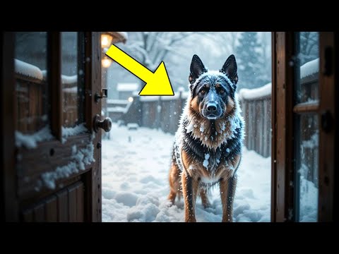 Видео: ЗАМЕРЗАЮЩАЯ Немецкая овчарка подходит к двери человека и бьет Его ТОКОМ!