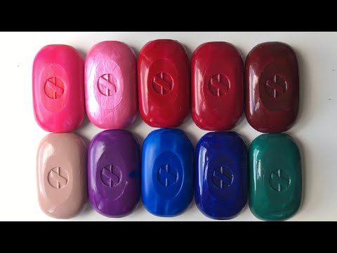 Видео: АСМР резка сухого крашенного мыла от Аиста/ ASMR cutting of dry colored soap company AIST