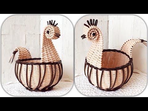 Видео: Пасхальная курочка из газетных трубочек! Подробный МК!
