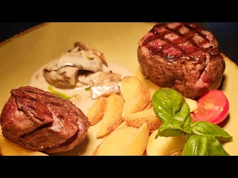 Видео: медальоны из говядины🥩🍄‍🟫🥔 #beefmedallions #beaf