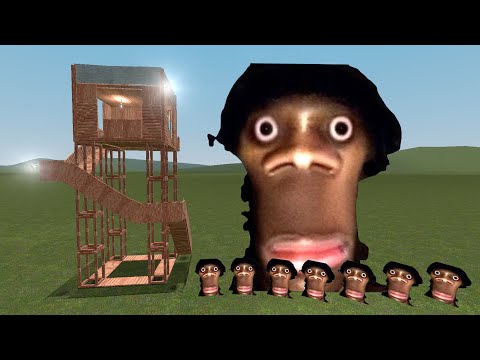 Видео: Семья Аухх против башен в Garry's Mod