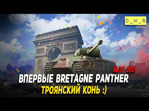 Видео: Троянский конь, а не Bretagne Panther в Wot Blitz | D_W_S