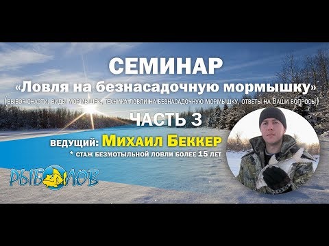 Видео: Семинар "Ловля на безнасадочную мормышку". Часть 3