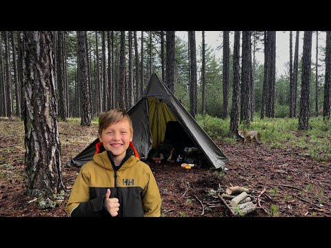 Видео: Выживание в одиночку в походе на природе #выживание #наприроде #кулинарный_кемпинг #костер