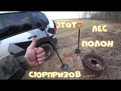 Видео: Хороший металл на выбитом месте!Первые апрельские грибы!По весеннему лесу с металлоискателем МТ-705!