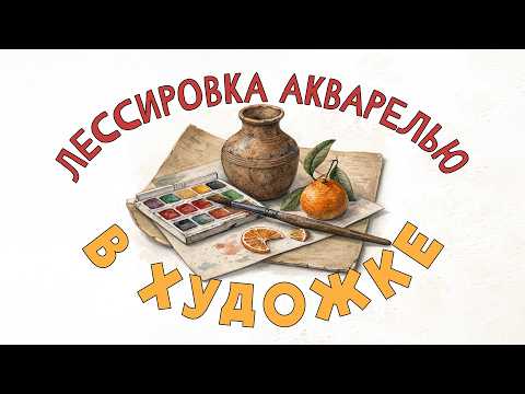 Видео: ЛЕССИРОВКА АКВАРЕЛЬЮ!                   Быстро, просто, понятно!
