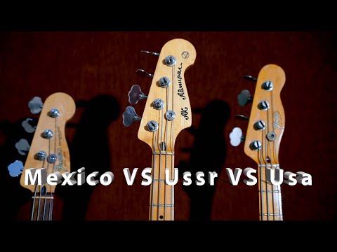 Видео: АК Адмирал СССР Vs Fender Bullet USA Vs Fender Precision Mexico