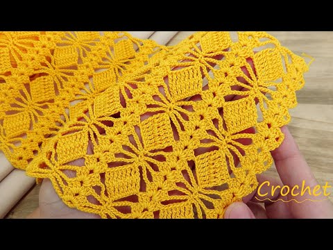Видео: ✨SUPER EASY Beautiful Pattern Crochet KNİTTİNG PATTERN ✨ СУПЕР легкий УЗОР для вязания крючком✨