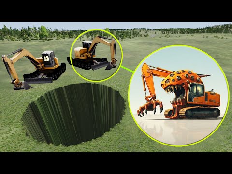 Видео: НАШЛИ ЭКСКАВАТОРЫ ПОЖИРАТЕЛИ В РЕАЛЬНОЙ ЖИЗНИ И В ИГРЕ! Куда они едут? Гоша и Чич.
