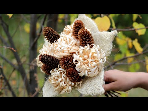 Видео: Хризантемы из талаша. Мастер-класс