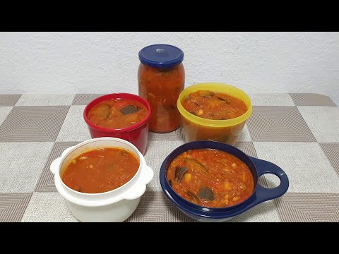 Видео: Баклажаны с овощами в томатном соусе!