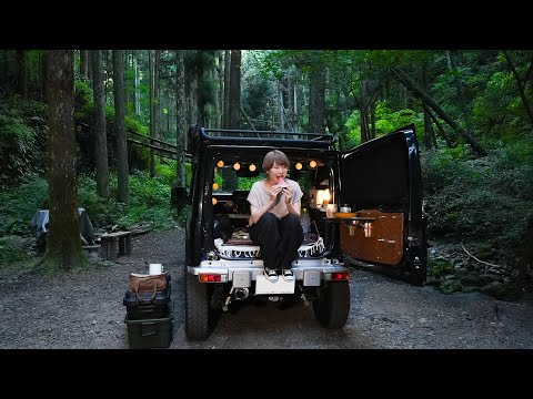 Видео: Расслабляющий автомобильный кемпинг в летнем лесу｜ASMR