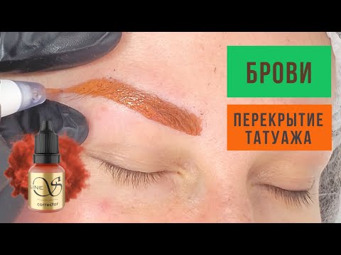 Видео: Перекрытие татуажа бровей. Как скорректировать серые и голубые брови