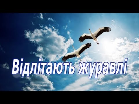 Видео: Відлітають журавлі