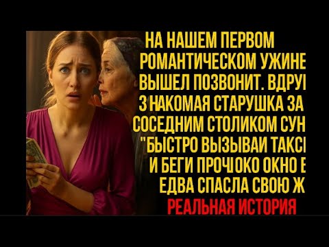 Видео: На романтическом ужине старушка сунула мне деньги и прошептала: “Беги!