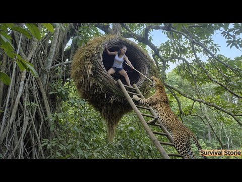 Видео: Семь дней она строила и выживала в дикой природе, но на шестой день случилось это.