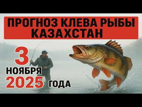 Видео: ПРОГНОЗ КЛЁВА в Казахстане на 3 ноября 2025 года. Бросай все и на рыбалку!