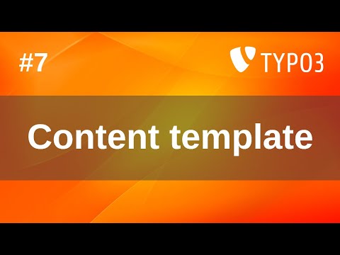 Видео: CMS TYPO3 #7. Шаблон элемента содержимого