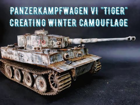 Видео: Tiger 1 tank model - Creation of winter camouflage (Zvezda) -  Создание зимнего камуфляжа