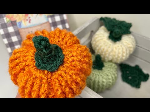 Видео: Crochet pumpkin | Гарбуз гачком | pumpkin crochet | тыква крючком | листик тыквы крючком