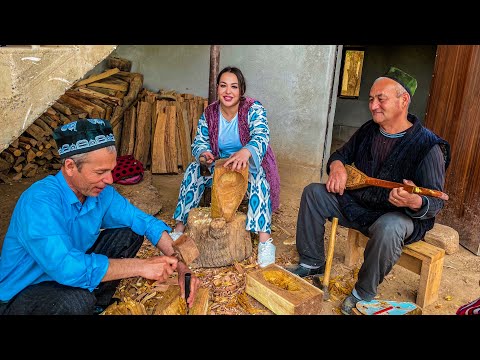 Видео: Узбекистан! РЕЗЬБА ПО ДЕРЕВУ! Не только МУЖСКОЕ дело! КАЗАН КАБОБ!  Жизнь в КИШЛАКЕ!