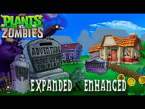 Видео: Наступила ночь и Странный Зомби.▶️ Полное прохождение ▶️ Plants vs. Zombies "Мод Expanded & Enhanced