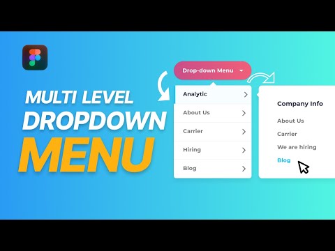 Видео: Как создать многоуровневую анимацию выпадающего меню в Figma — Учебное пособие по выпадающему меню