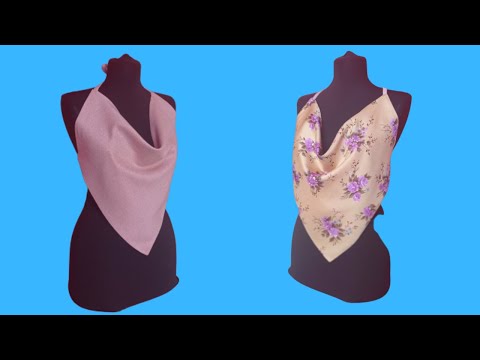 Видео: Летняя блузка  без выкройки за 15 минут! Легко и Просто. Красивая модная блузка. Мастер-класс