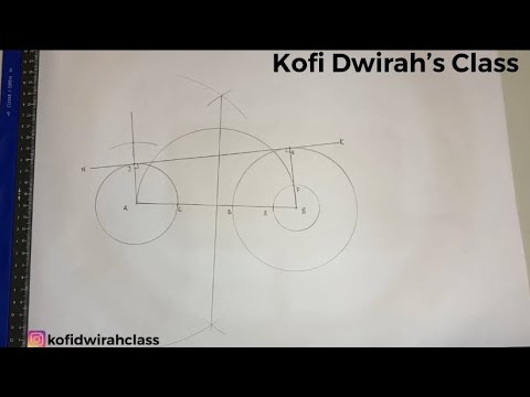 Видео: Как построить общую внешнюю касательную к двум неравным окружностям.
