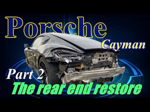 Видео: Porsche Cayman Part2. Rear end restore. Ремонт задней части.
