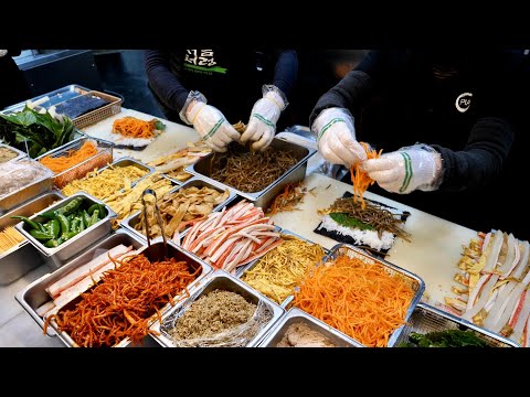 Видео: Корейская еда кимбап Мастер приготовления, корейская уличная еда