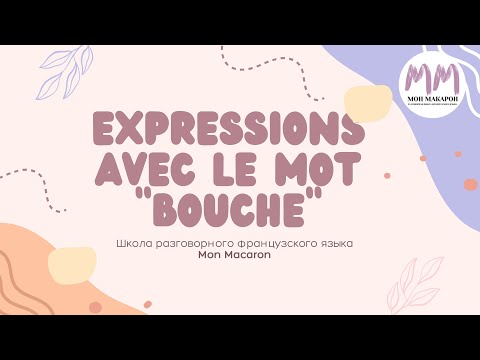 Видео: Французский язык. Expressions avec le mot "bouche".