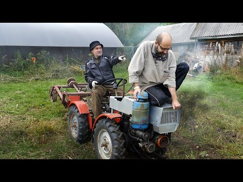 Видео: Чешский мини трактор снова в деле! Копаем картошку!