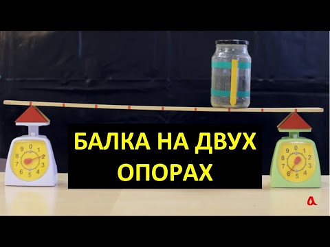 Видео: Балка на двух опорах