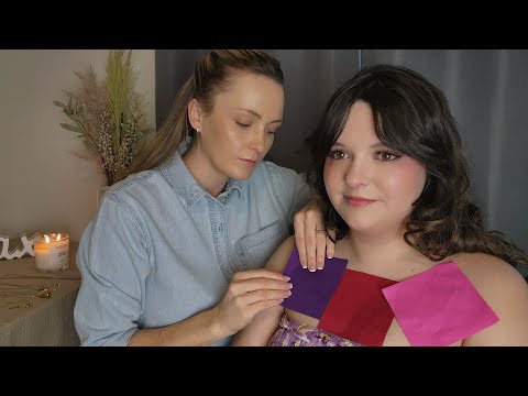 Видео: ASMR Перфекционистский анализ цвета с консультацией по выбору серёг и ожерелий | Легкая коррекция...