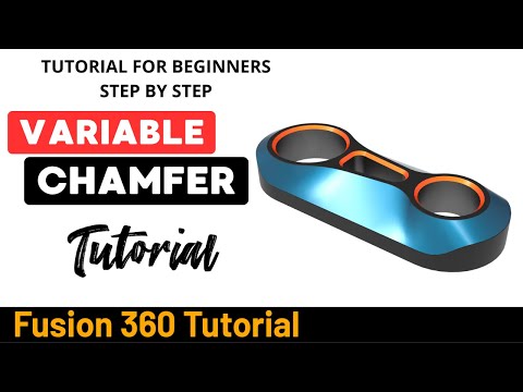 Видео: Учебное пособие по Autodesk Fusion 360 для начинающих — Упражнение 35. Переменная фаска на поверх...