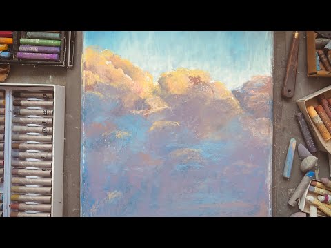 Видео: Как нарисовать Облака масляной пастелью. Как ? - долго )