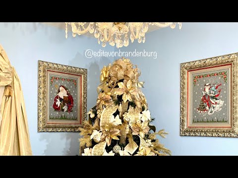 Видео: 23. Новогодний интерьер с вышивкой и елка с игрушками от Терезы Венцлер