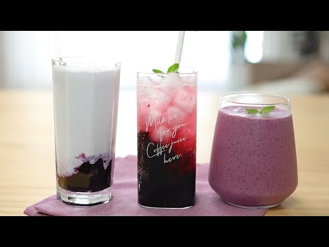 Видео: Korean Cafe :: Приготовление черничных напитков с BTS Saida