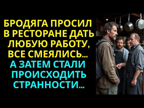 Видео: Бродяга просил в ресторане дать любую работу, все смеялись… А затем стали происходить странности...