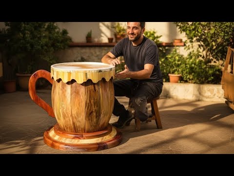 Видео: Я построил ОГРОМНЫЙ стол в форме деревянного бревна (идея блестящая!)