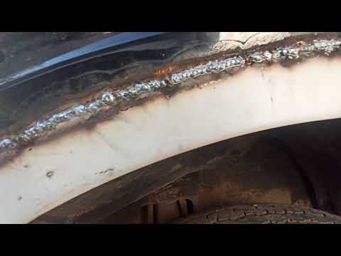 Видео: Монтаж бампера и ремонт задних арок Mitsubishi Pajero 3